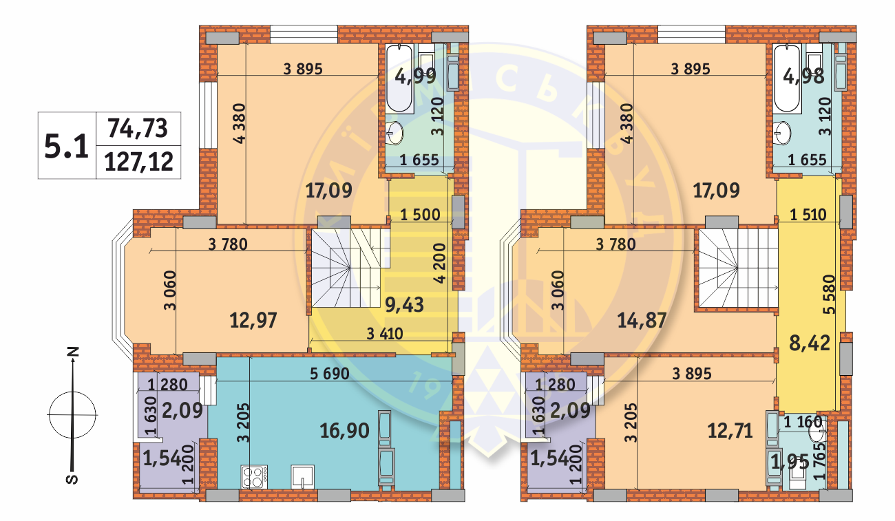 Двухуровневая 127.12 м² в ЖК Чаривне Мисто от 26 155 грн/м², Киев
