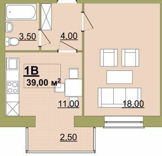 1-кімнатна 39 м² в ЖК Містечко Центральне від 12 300 грн/м², Івано-Франківськ