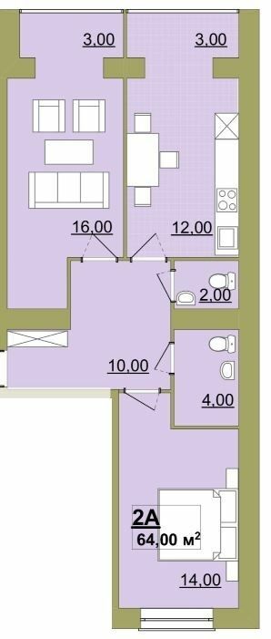 2-комнатная 64 м² в ЖК Городок Центральный от 11 000 грн/м², Ивано-Франковск