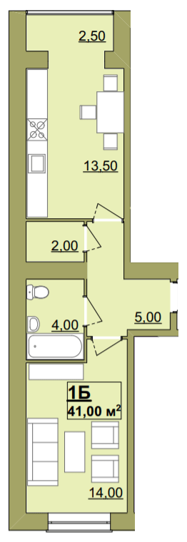 1-кімнатна 41 м² в ЖК Містечко Центральне від 14 000 грн/м², Івано-Франківськ