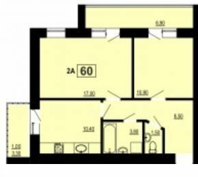 2-комнатная 60 м² в ЖК на ул. Галицкая от 12 400 грн/м², Ивано-Франковск