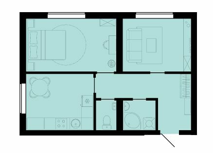 2-кімнатна 47.6 м² в ЖК Західний Олімп від 15 200 грн/м², с. Тарасове