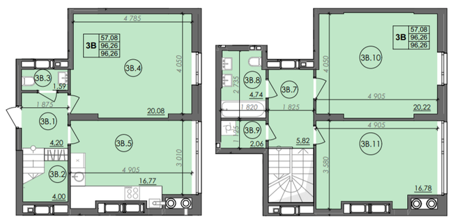 Двухуровневая 96.26 м² в ЖК Panorama от 15 500 грн/м², Луцк