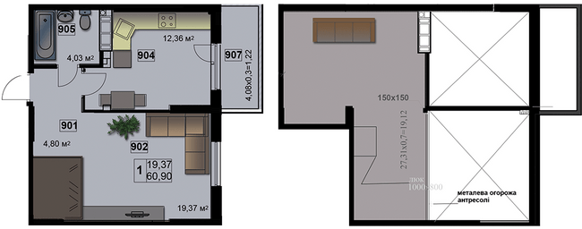 Дворівнева 60.9 м² в ЖК Абрикос від 17 900 грн/м², Житомир