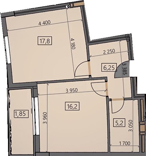 1-комнатная 47.22 м² в ЖК Crystal от 23 150 грн/м², Ужгород