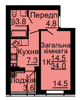 1-кімнатна 34 м² в ЖК Львівський затишок (Львівський маєток) від 21 600 грн/м², с. Софіївська Борщагівка