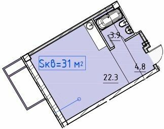 1-кімнатна 31 м² в ЖК Простір біля Стамбульського парка від 38 700 грн/м², Одеса