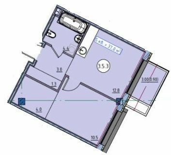 1-кімнатна 37 м² в ЖК Простір біля Стамбульського парка від 38 700 грн/м², Одеса