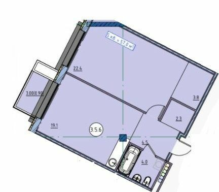 1-кімнатна 57 м² в ЖК Простір біля Стамбульського парка від 40 900 грн/м², Одеса