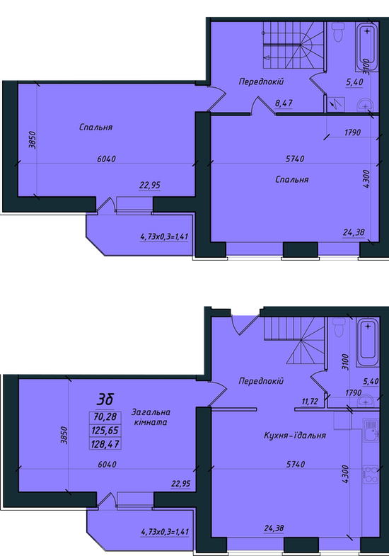 Двухуровневая 128.47 м² в ЖК на ул. Никитченко, 3 от 16 000 грн/м², Полтава