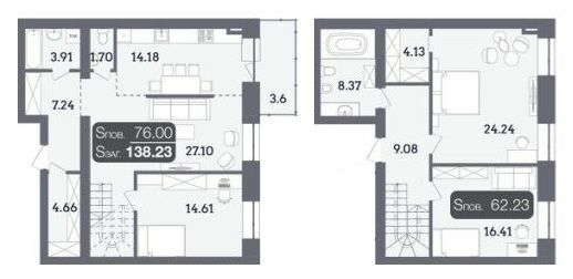 Дворівнева 138.23 м² в ЖК Стандарт від 19 500 грн/м², Полтава