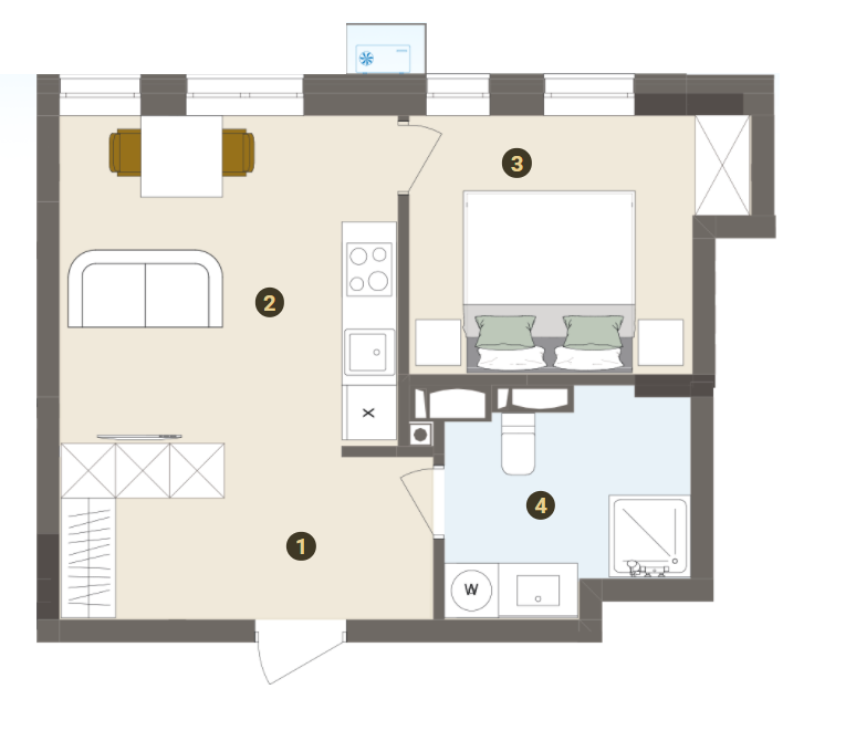 1-комнатная 36.53 м² в ЖК Chalet от 35 340 грн/м², Киев