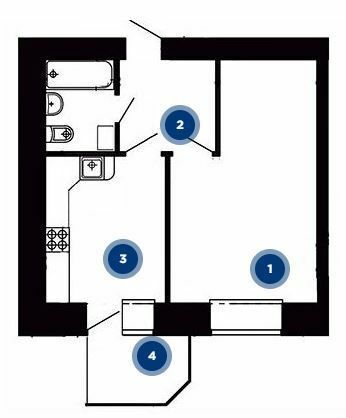 1-кімнатна 42.58 м² в ЖК на вул. Київська / вул. Тарнавського від 18 200 грн/м², Тернопіль