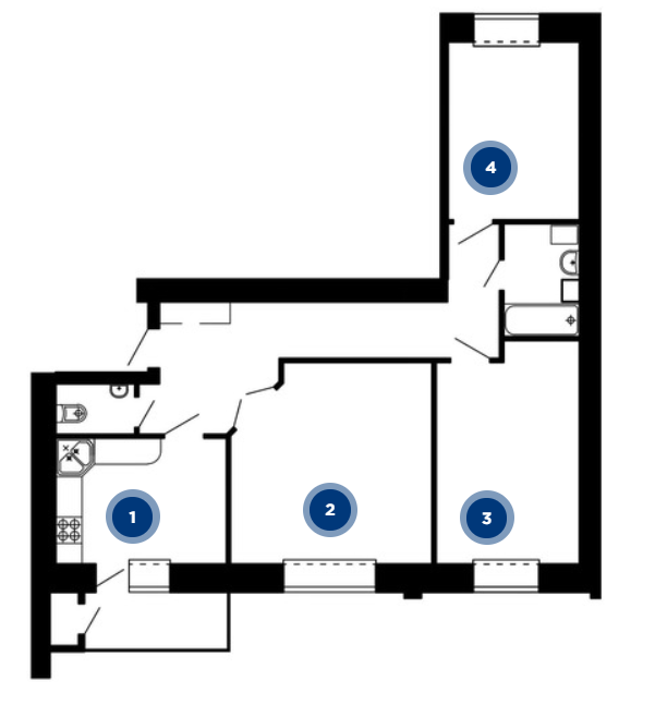 3-кімнатна 83.6 м² в ЖК Острозький від 18 000 грн/м², Тернопіль