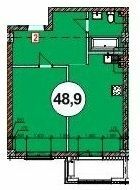 1-комнатная 48.9 м² в ЖК Club City от 24 150 грн/м², Херсон