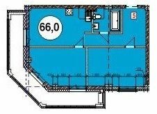 2-комнатная 66 м² в ЖК Club City от 24 150 грн/м², Херсон