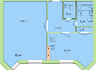 1-кімнатна 35.7 м² в ЖК Парк Стоун від 13 250 грн/м², Херсон