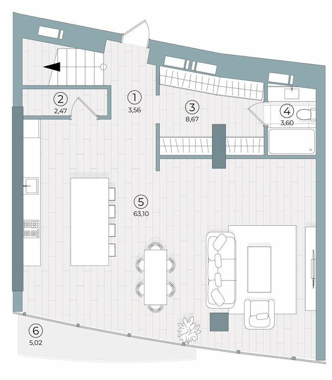 Дворівнева 162.42 м² в ЖК Delrey від 47 050 грн/м², Київ