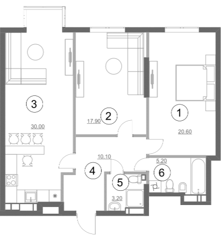 2-комнатная 87 м² в ЖК Greenville Park от 63 250 грн/м², Киев