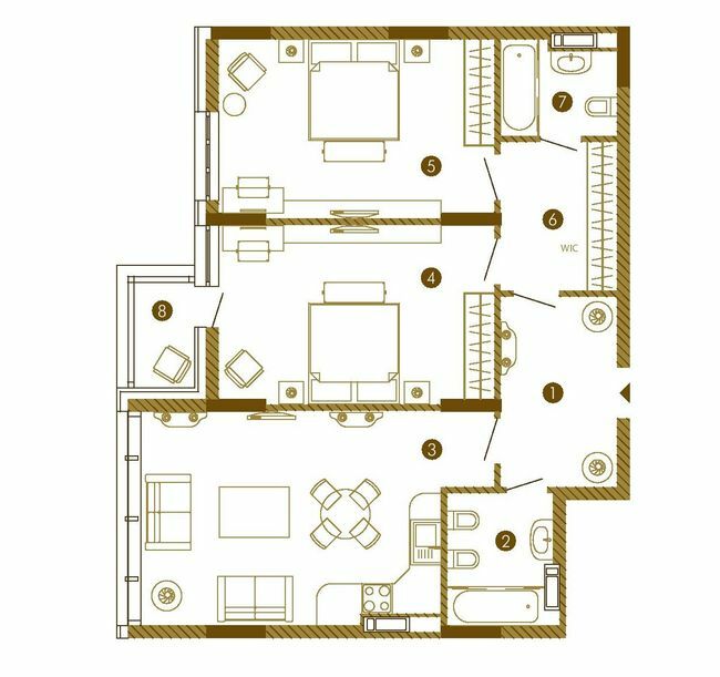 2-кімнатна 90.52 м² в ЖК Obolon Residences від 95 550 грн/м², Київ