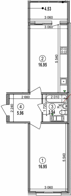 1-кімнатна 48.33 м² в ЖК LaLaLand від 29 500 грн/м², Київ