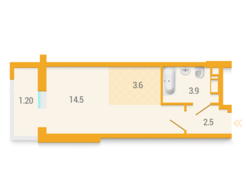 1-кімнатна 26.4 м² в ЖК Караваєві Дачі від 38 000 грн/м², Київ