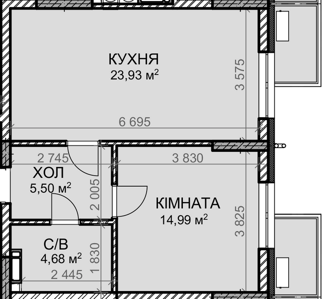1-кімнатна 49.1 м² в ЖК Клубний будинок-2 від 30 500 грн/м², Київ