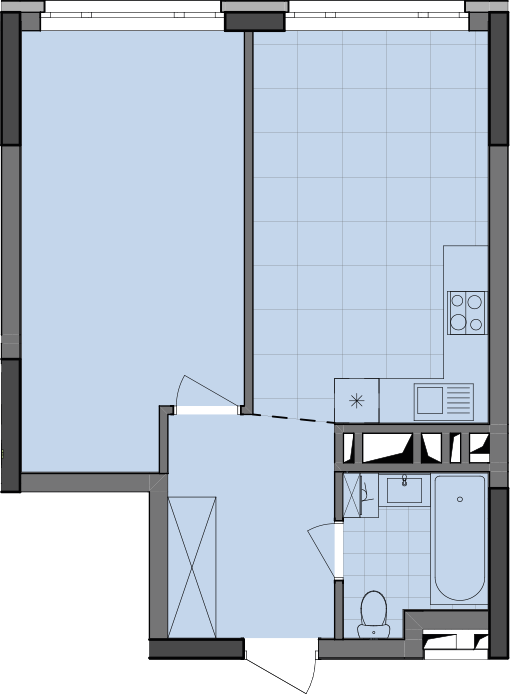 1-кімнатна 44.54 м² в ЖК Dibrova Park від 30 500 грн/м², Київ