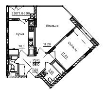 2-комнатная 58 м² в ЖК Акварели Проспекта от 19 700 грн/м², Черновцы