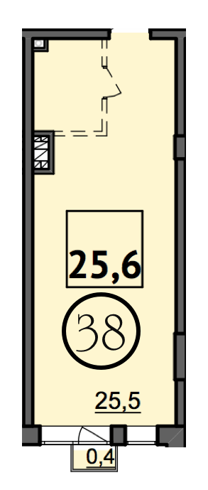 Студия 25.6 м² в Доходный дом Salve от 41 150 грн/м², Одесса