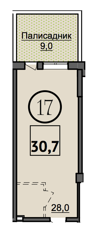 Студия 30.7 м² в Доходный дом Salve от 41 150 грн/м², Одесса