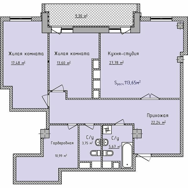 2-кімнатна 112.4 м² в ЖК Aqua Marine від 19 750 грн/м², Одеса