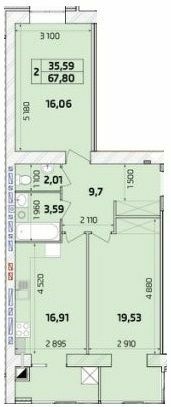 2-кімнатна 67.8 м² в ЖК Масани від 15 000 грн/м², Чернігів