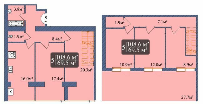 Дворівнева 108.6 м² в ЖК Мрія від 13 200 грн/м², Чернігів