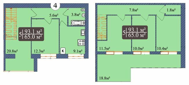 Дворівнева 93.1 м² в ЖК Мрія від 13 200 грн/м², Чернігів