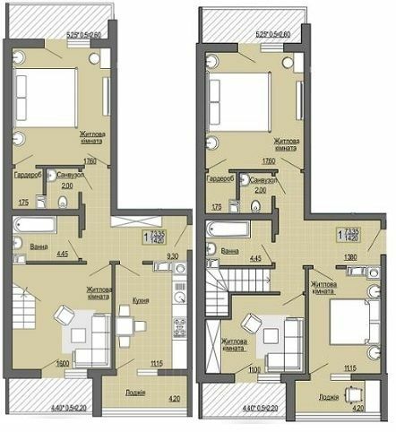 Двухуровневая 142 м² в ЖК Senator от 18 400 грн/м², Черновцы