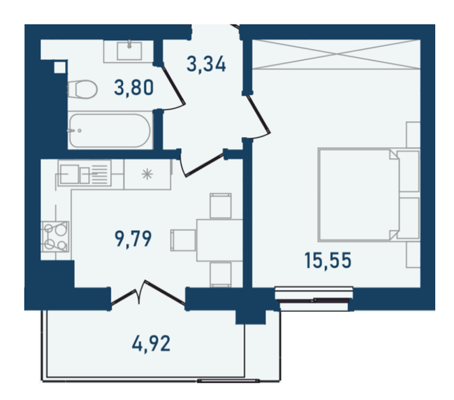 1-кімнатна 37.4 м² в ЖК Престижний 2 від 20 500 грн/м², Чернівці