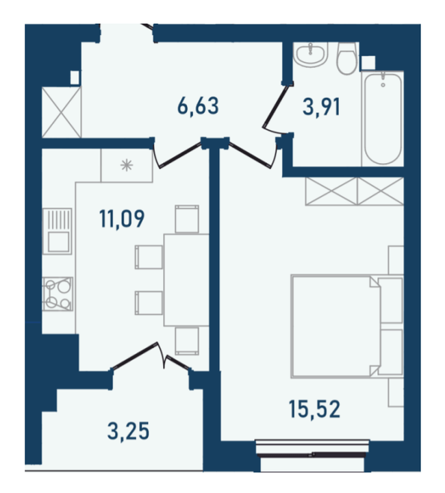 1-комнатная 40.4 м² в ЖК Престижный 2 от 25 450 грн/м², Черновцы