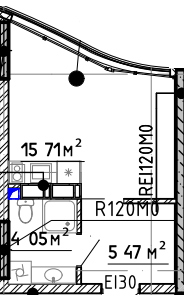 1-комнатная 25.23 м² в Апарт-комплекс Sky River 2 от 40 000 грн/м², с. Вишенки