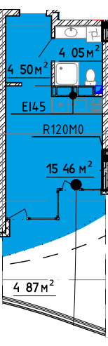 1-комнатная 26.18 м² в Апарт-комплекс Sky River 2 от 40 000 грн/м², с. Вишенки