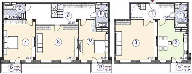 Двухуровневая 187 м² в ЖМ Саванна Сити от 14 500 грн/м², г. Бровары