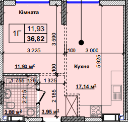 1-комнатная 36.82 м² в ЖК Новые Теремки от 18 500 грн/м², с. Новоселки