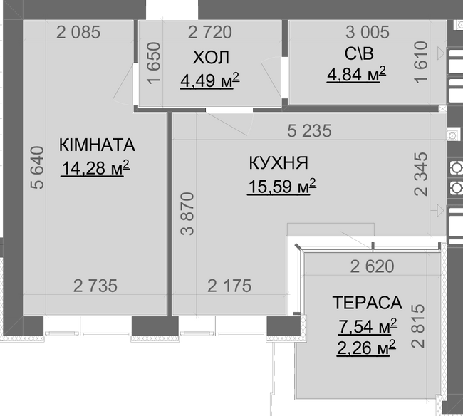 1-кімнатна 41.46 м² в ЖК Найкращий квартал-2 від 23 000 грн/м², смт Гостомель