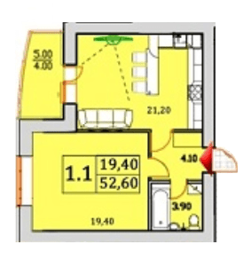 1-комнатная 52.6 м² в ЖК Сонячна Оселя от 21 000 грн/м², г. Буча