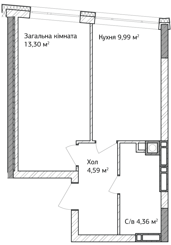 1-кімнатна 33.8 м² в ЖК Синергія 3+ від 18 000 грн/м², м. Ірпінь