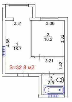 1-кімнатна 32.8 м² в ЖК Нова Данія від 14 500 грн/м², с. Софіївська Борщагівка