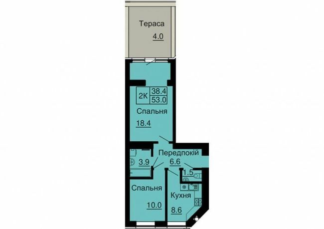 2-комнатная 53 м² в ЖК София Сити от 33 000 грн/м², с. Софиевская Борщаговка