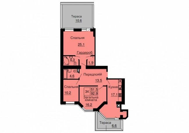 3-комнатная 92.9 м² в ЖК София Сити от 32 000 грн/м², с. Софиевская Борщаговка