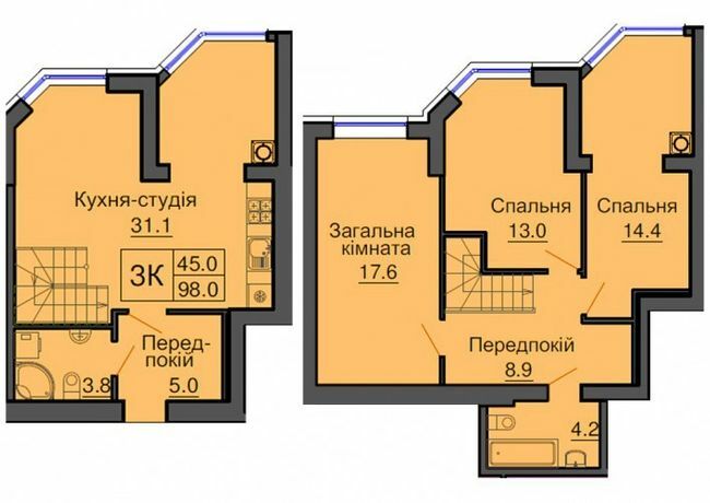 Дворівнева 98 м² в ЖК Софія Сіті від 32 000 грн/м², с. Софіївська Борщагівка