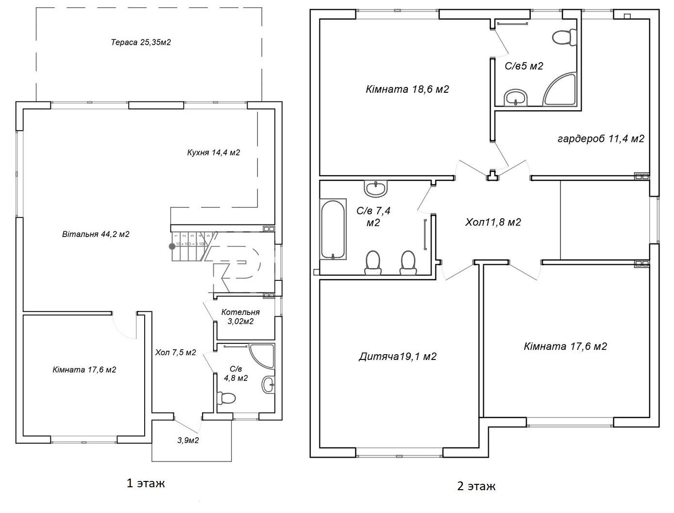 Коттедж 210 м² в КП Новая Ходосовка от 32 143 грн/м², с. Ходосовка